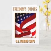 Wenskaart mariene korps kaart (Gele Bloem)