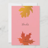 Wenskaart met afvallende bladeren kaart (Achterkant)