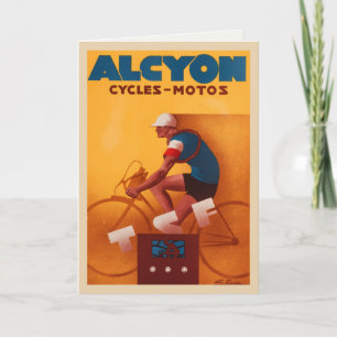 Wenskaart met Alcyon Fiets Poster Kaart