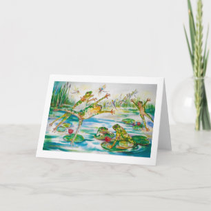 "Wenskaart met bladkikker" Kaart