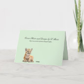 Wenskaart met cougar Cub Kaart (Achterkant)