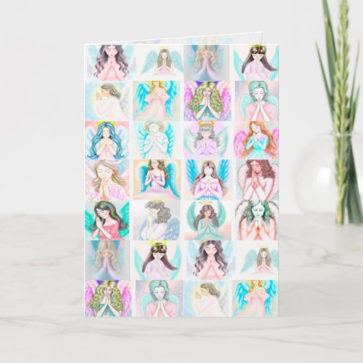 Wenskaart met engelengebed kaart (Voorkant)