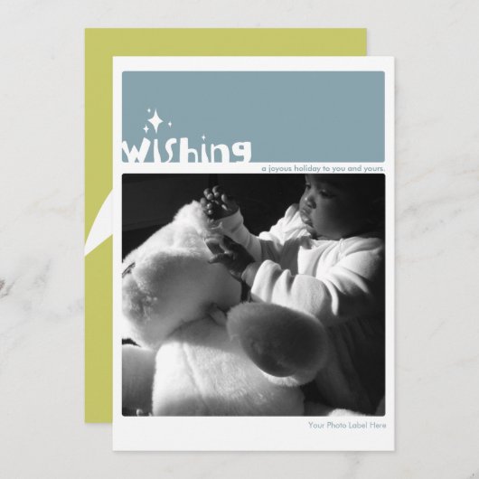 Wenskaart met envelop feestdagenkaart (Voorkant / Achterkant)