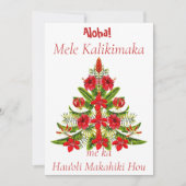 Wenskaart met Hawaiiaanse kerstbomen Feestdagenkaart (Voorkant)