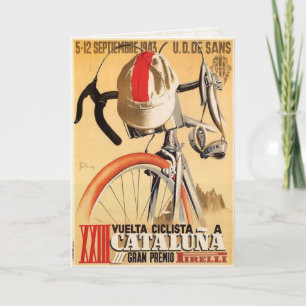 Wenskaart met het Oude Poster van het Ras van de Kaart