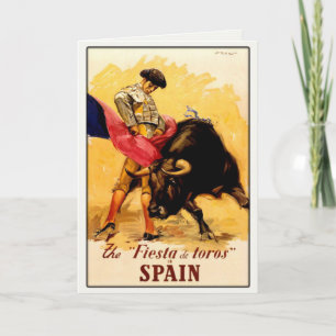 Wenskaart met het Spaanse Poster Bullgevecht Kaart