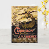 Wenskaart met het Vintage Poster van het Theater Kaart (Gele Bloem)