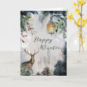 Wenskaart met kerst kaart (Gele Bloem)