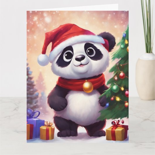 Wenskaart met kerstbeklimming kaart (Voorkant)