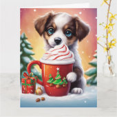 Wenskaart met kerstbeklimming kaart (Gele Bloem)