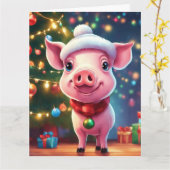 Wenskaart met kerstbeklimming kaart (Gele Bloem)