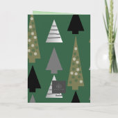 Wenskaart met kerstbomen kaart (Achterkant)