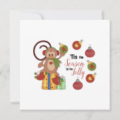 Wenskaart met kerstflatpanel kaart (Voorkant)