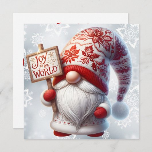 Wenskaart met kerstgrint feestdagenkaart (Voorkant / Achterkant)