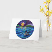 Wenskaart met Loon. Kaart (Gele Bloem)