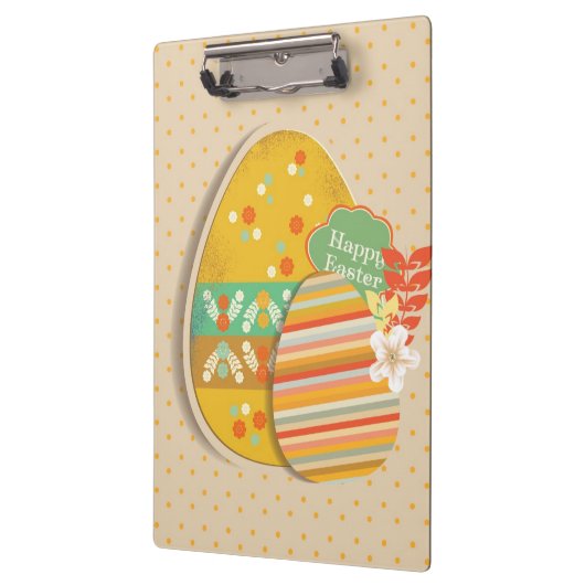 Wenskaart met paasei-symbool klembord (Links)