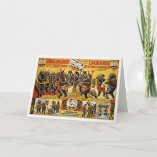 Wenskaart met Ringling Bro's Poster Print Kaart