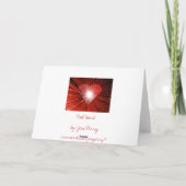 Wenskaart met rode hart kaart (Achterkant)