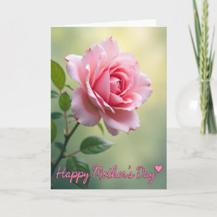 Wenskaart met roze bloesem en stippen kaart
