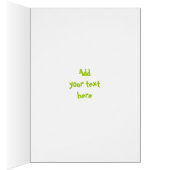 Wenskaart met tennisracket en verticale kogel (Binnen (Rechts))