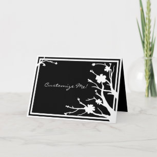  wenskaart met zwarte bloem kaart