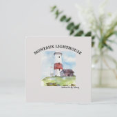 WENSKAART - MONTAUK LIGHTHOUSE KAART (Staand voorkant)