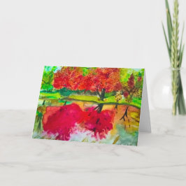 Wenskaart najaar kaart