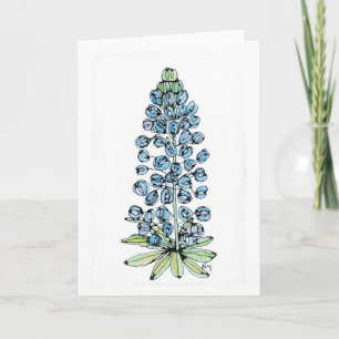 Wenskaart - NGA-Waterverf - Texas Blue Bonnet Kaart