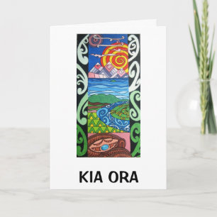 Wenskaart - NZ- Kiaora - Arohanui Kaart