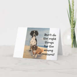 Wenskaart om iemands gedrag te corrigeren bedankkaart