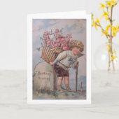 Wenskaart op de geboorte Kaart (Gele Bloem)