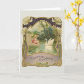 Wenskaart op de geboorte Kaart (Gele Bloem)