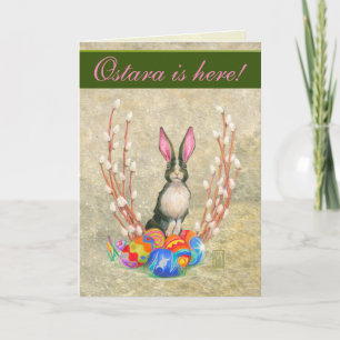 Wenskaart Ostara Bunny Feestdagen Kaart