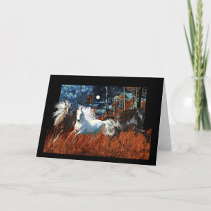 Wenskaart, Paard Wenskaart, Wilde Paarden Ka Kaart