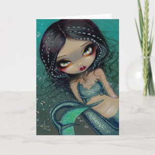 wenskaart "Pearl Swirl Mermaid" Kaart