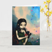 Wenskaart "Persephone" Kaart (Gele Bloem)