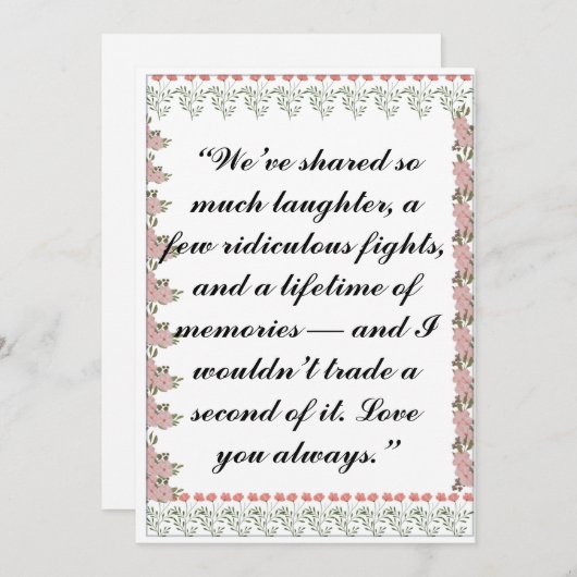 Wenskaart | Persoonlijke Kaart voor broers en zuss (Voorkant / Achterkant)