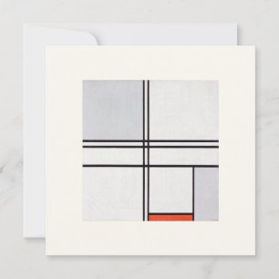 WENSKAART : PIET MONDRIAN : GRAY-RED 1935 KAART
