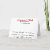 Wenskaart: Prachtige kat Kaart (Achterkant)