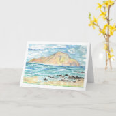 wenskaart "Rabbit Island" Kaart (Gele Bloem)