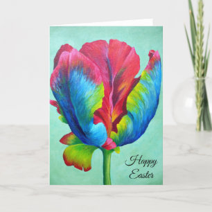 Wenskaart - Rainbow Tulip Feestdagen Kaart