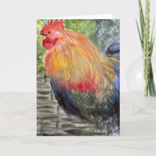 Wenskaart - Rooster/Chicken Art Kaart
