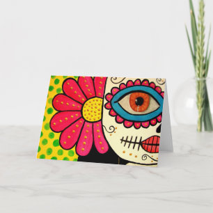 Wenskaart "Rosa Mexicano" - Dag van de Doden Kaart