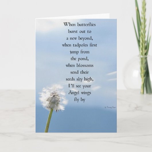 Wenskaart Rouw vers Kaart (Voorkant)