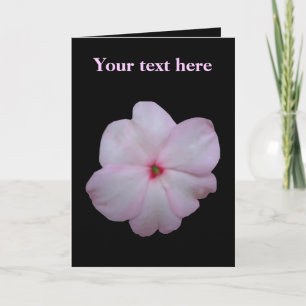 Wenskaart roze imatiens Kaart