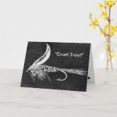 wenskaart "Ruwe forel" Kaart (Gele Bloem)