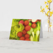 Wenskaart "Salad Vegetables" Kaart (Gele Bloem)