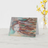 Wenskaart schaduwen en licht kaart (Gele Bloem)