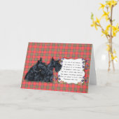 Wenskaart Schotse Terrier Kaart (Gele Bloem)