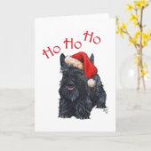 Wenskaart Schotse Terrier Kaart (Gele Bloem)